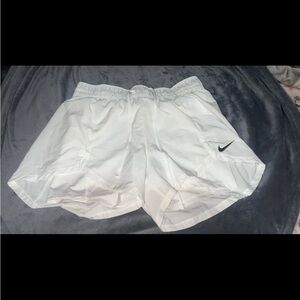 Nike White Dri-FIT Athletic Shorts